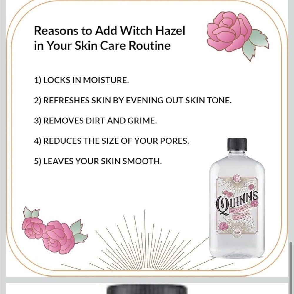 Quinn’s Witch Hazel Rose Petal Toner. New sealed. - Picture 5 of 6
